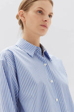 Assembly Label | Signature Poplin Shirt Blue + White Stripe