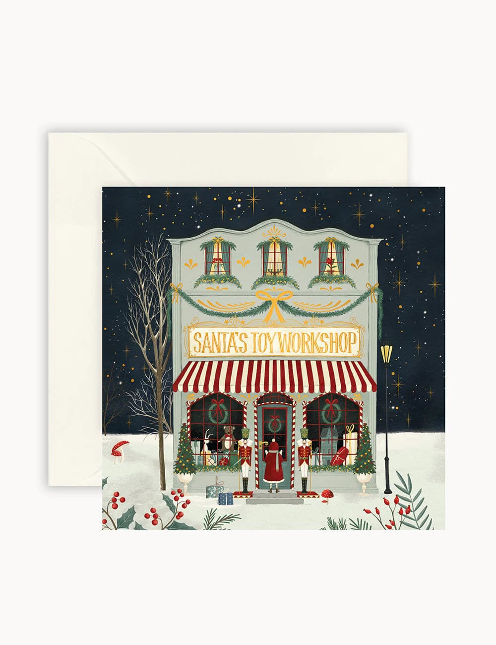 "SANTAS TOY WORKSHOP" SMALL CHRISTMAS CARD