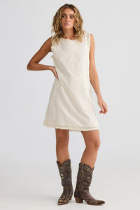 Talisman | Chantilly Dress - Natural Embroidery