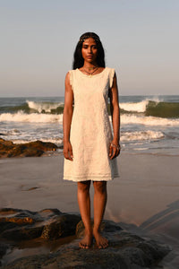 Talisman | Chantilly Dress - Natural Embroidery