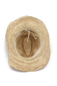 IBIZA - RAFFIA COWBOY FEDORA - NATURAL