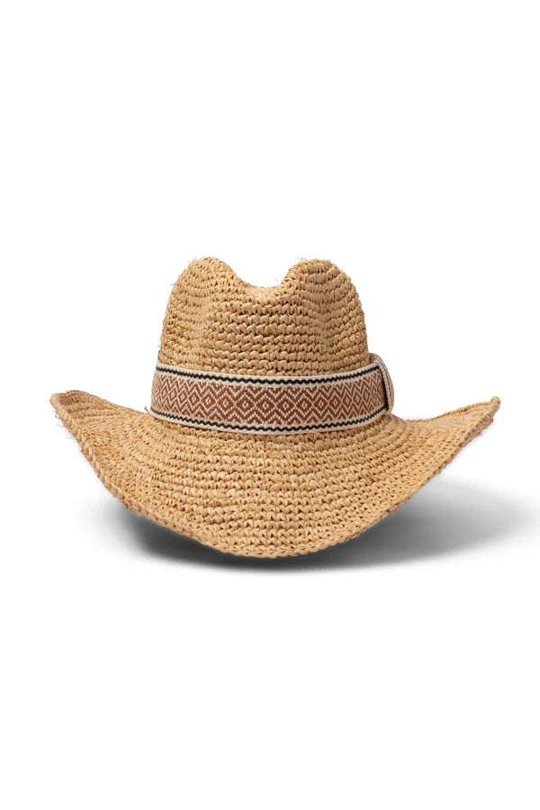 IBIZA - RAFFIA COWBOY FEDORA - NATURAL