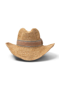 IBIZA - RAFFIA COWBOY FEDORA - NATURAL