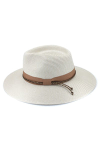 Bahama Flexibraid Fedora - Ivory/Nutmeg
