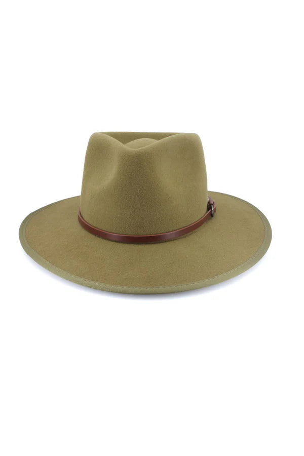 Falls Creek Wool Fedora - Khaki