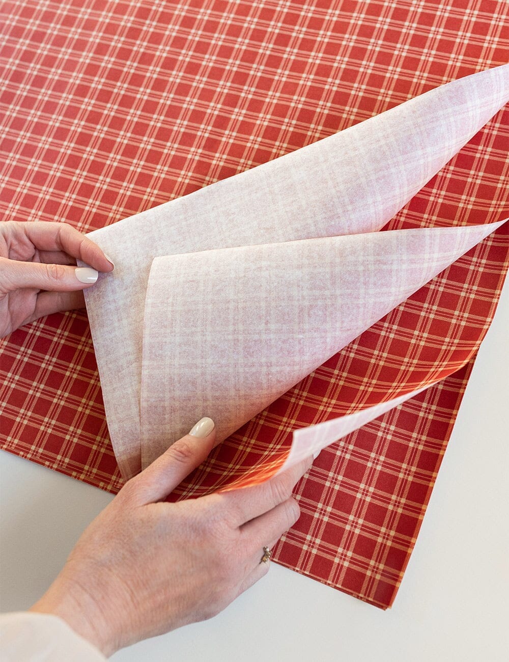 Bespoke Letterpress | Christmas Red Check - Tissue Paper