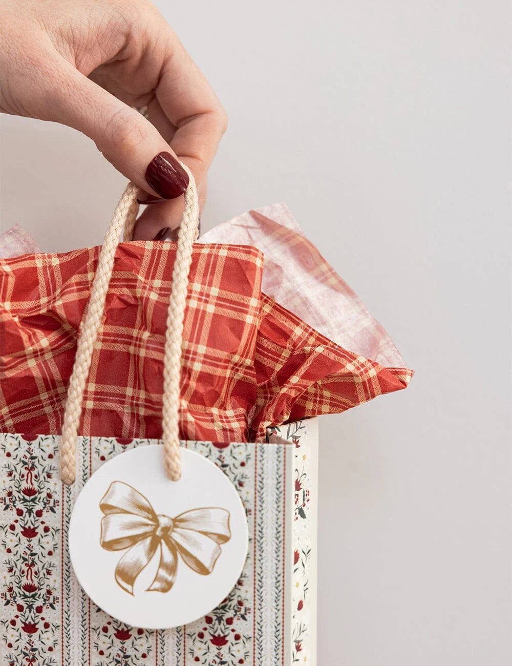 Bespoke Letterpress | Christmas Red Check - Tissue Paper