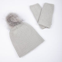 Holiday | Handwarmer & Beanie - Light Grey