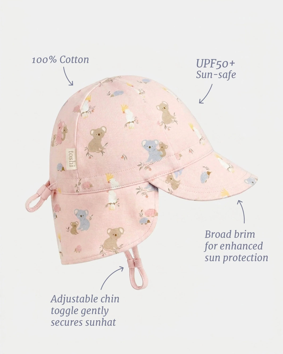 Toshi | Flap Cap Arcadia Gumnut Babies Blossom