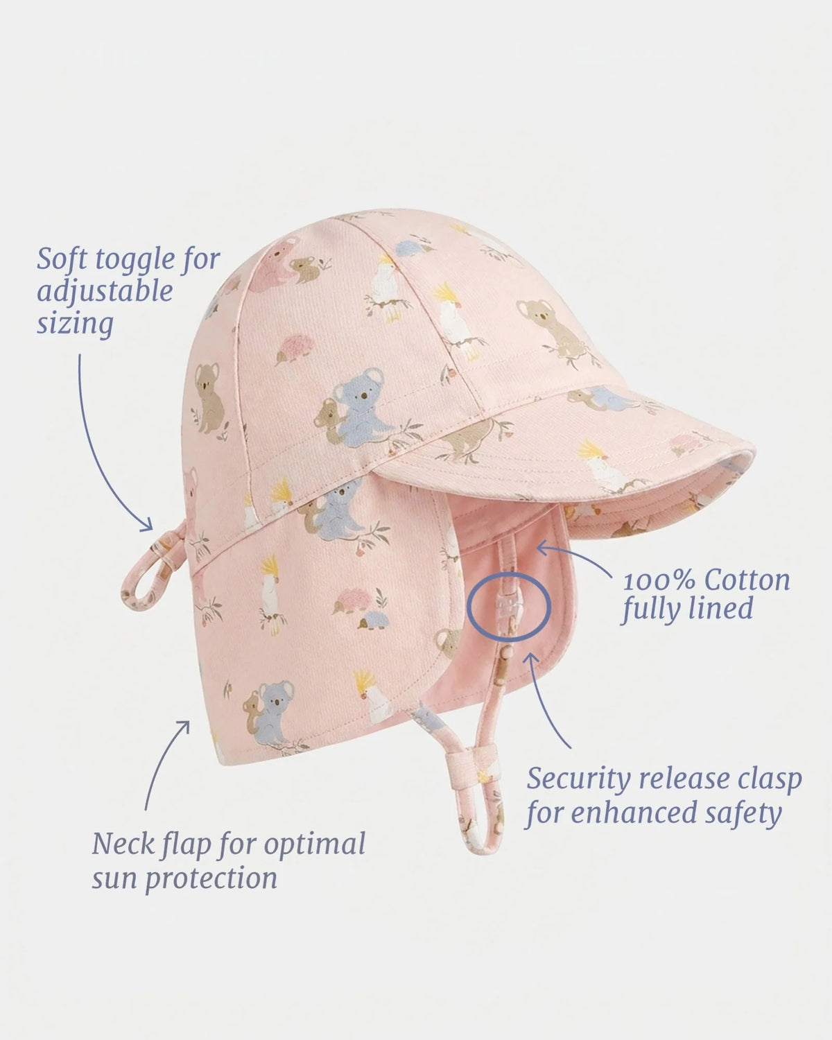 Toshi | Flap Cap Arcadia Gumnut Babies Blossom