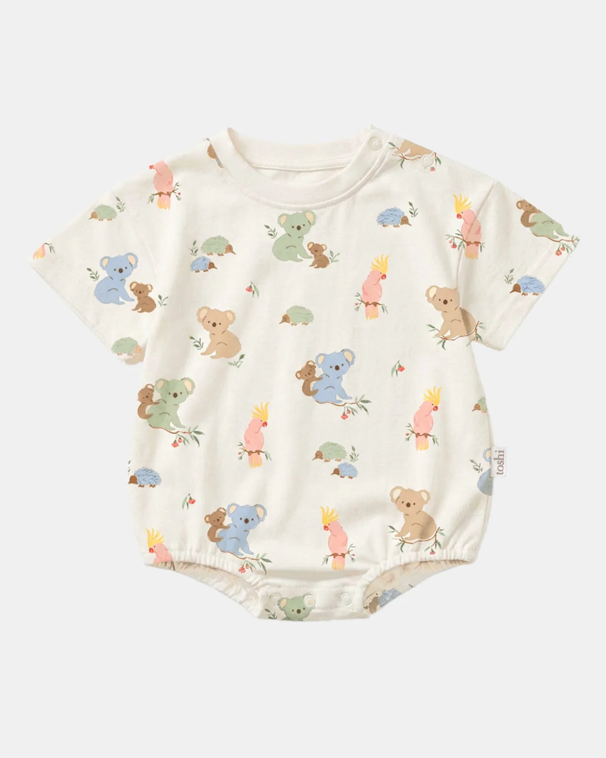 Toshi | Onesie S/S Bubble Arcadia Gumnut Babies - Cloud