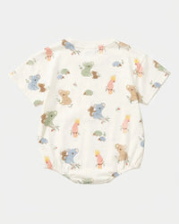 Toshi | Onesie S/S Bubble Arcadia Gumnut Babies - Cloud