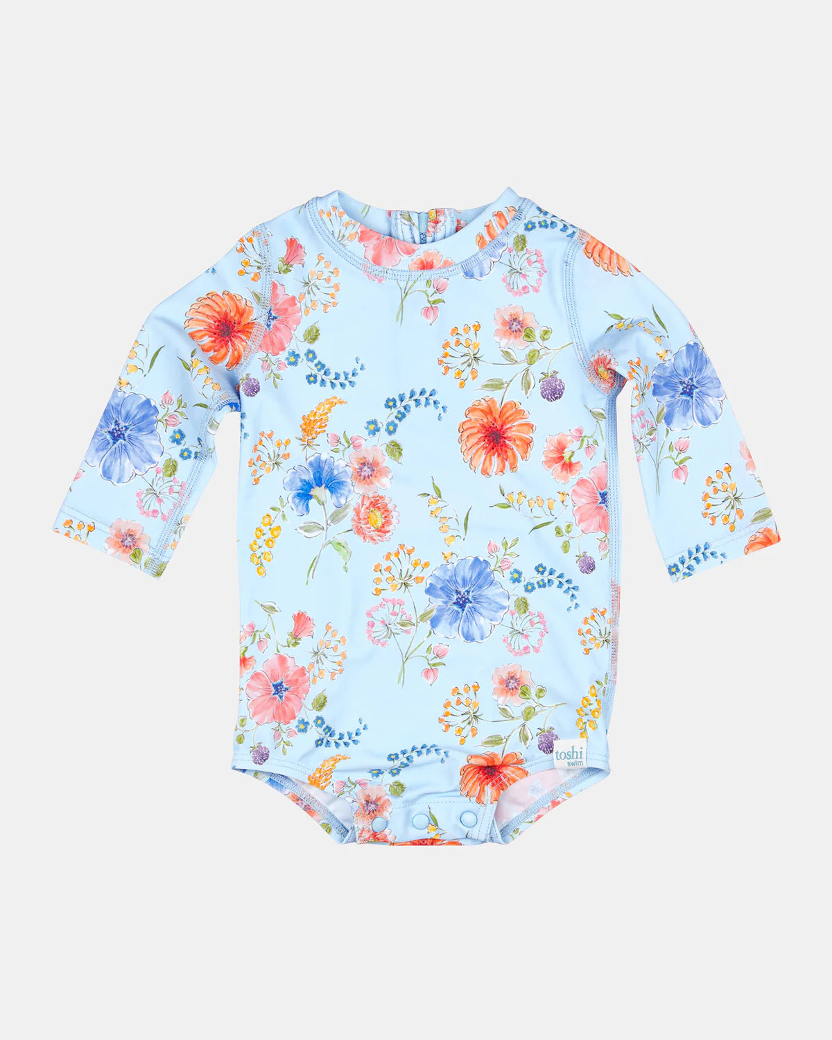 Toshi | Long-Sleeve Swim Onesie - Atlantis