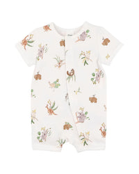 Bebe | Australiana Short-Sleeved Organic Zipsuit