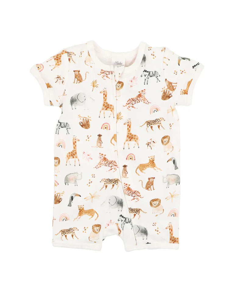 Bebe | Billie Short-Sleeve Organic Zipsuit