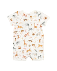 Bebe | Billie Short-Sleeve Organic Zipsuit