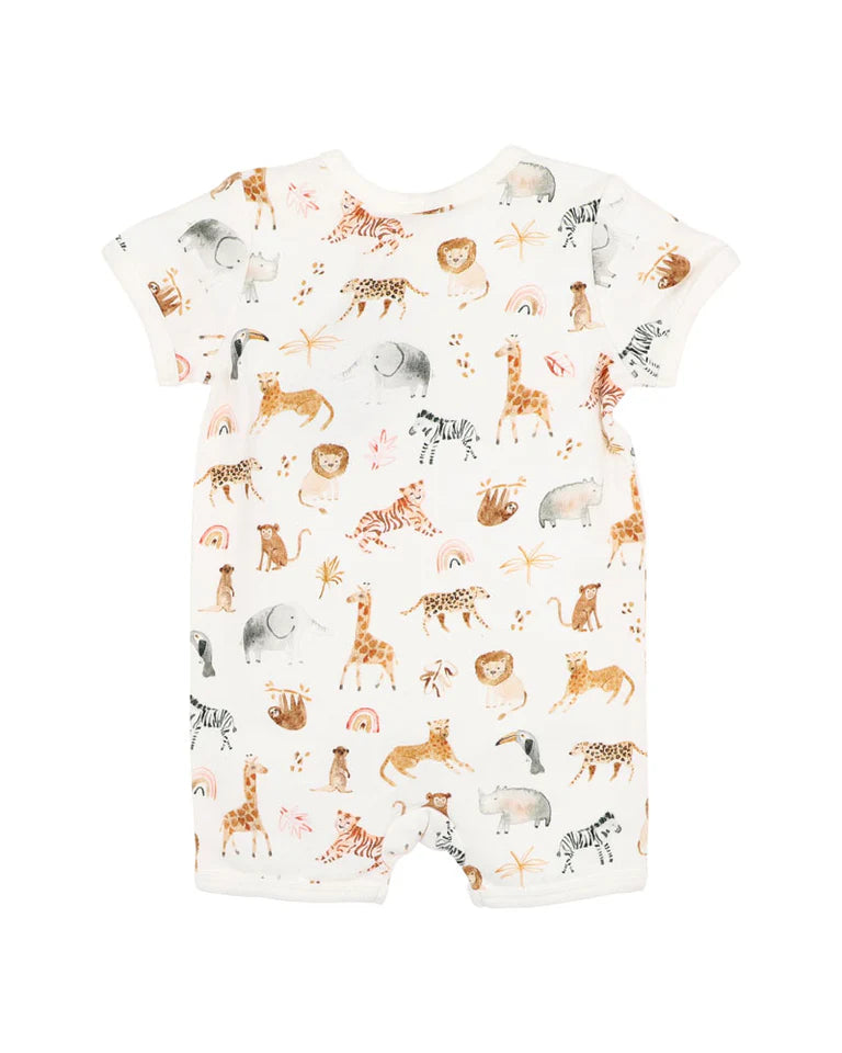 Bebe | Billie Short-Sleeve Organic Zipsuit