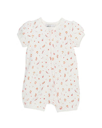 Bebe | Billie Ditsy Floral Short-Sleeve Organic Zipsuit