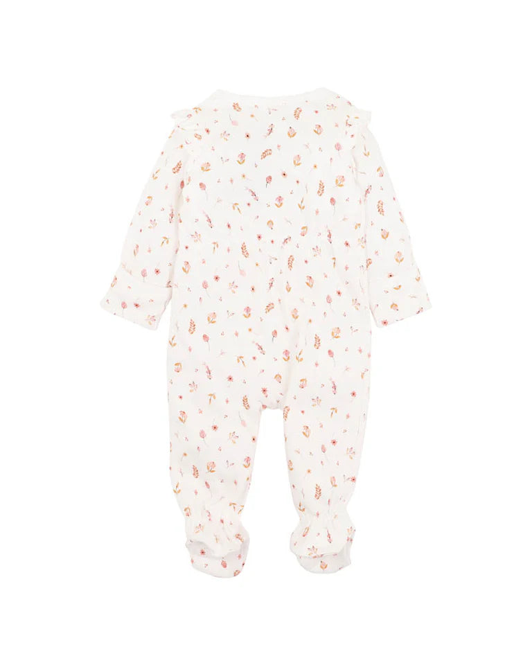 Bebe | Billie Ditsy Floral Long-Sleeve Organic Zipsuit