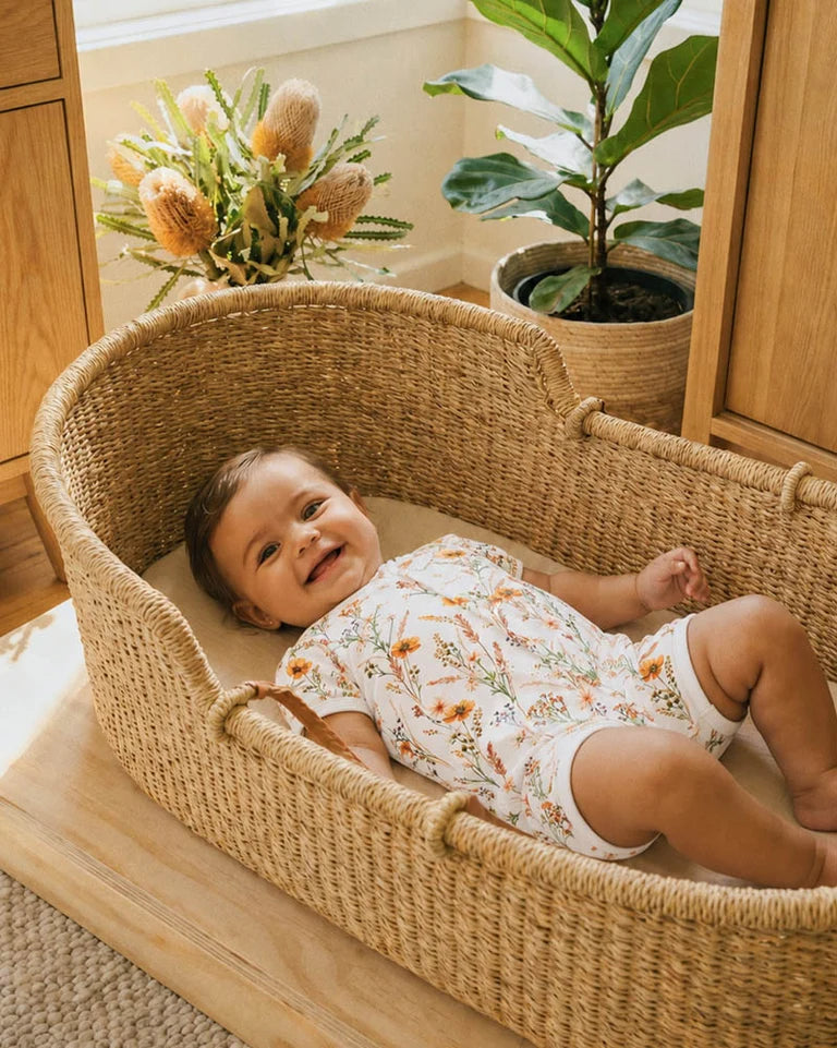 Bebe | Taylor Organic Floral SS Zip Romper