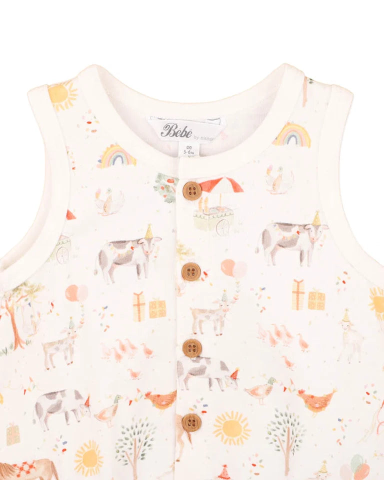 Bebe | Scout Organic Button Up Bodysuit