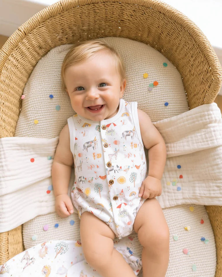 Bebe | Scout Organic Button Up Bodysuit