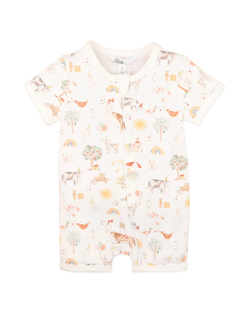 Bebe | Scout Organic SS Zip Romper