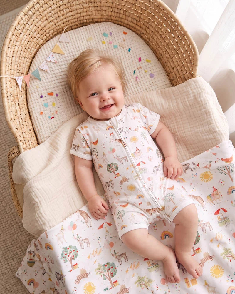 Bebe | Scout Organic SS Zip Romper