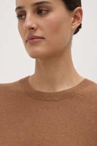 Assembly Label | Vanya Cotton Cashmere Knit Tee - Bronze