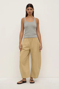 Assembly Label | Lola Barrel Pant - Tan