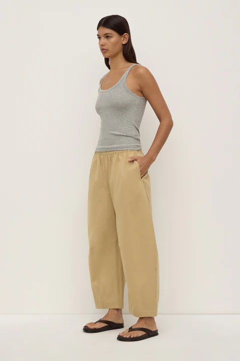 Assembly Label | Lola Barrel Pant - Tan