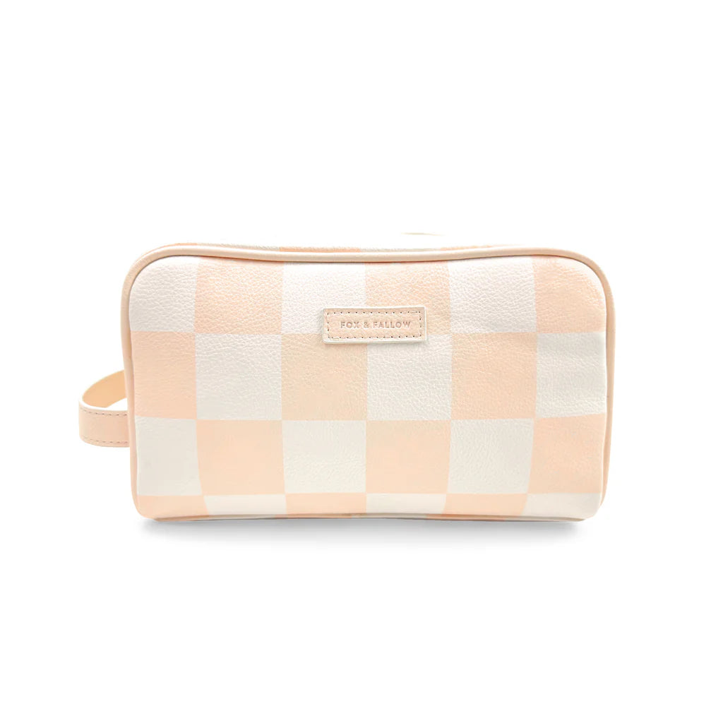 Fox + Fallow | Salmon Check Wash Bag