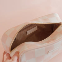 Fox + Fallow | Salmon Check Wash Bag