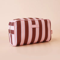 Fox + Fallow | Burgundy Stripe Wash Bag