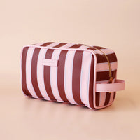 Fox + Fallow | Burgundy Stripe Wash Bag