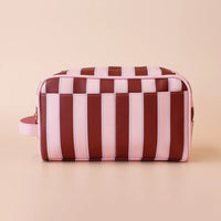 Fox + Fallow | Burgundy Stripe Wash Bag