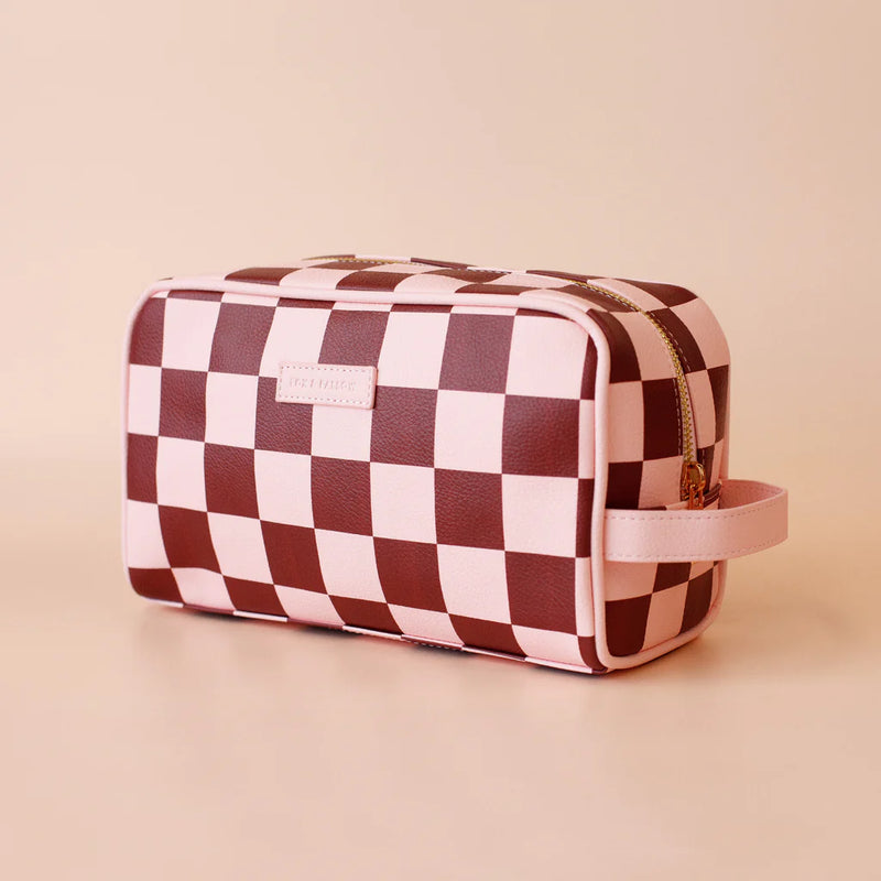 Fox + Fallow | Cherry Check Wash Bag