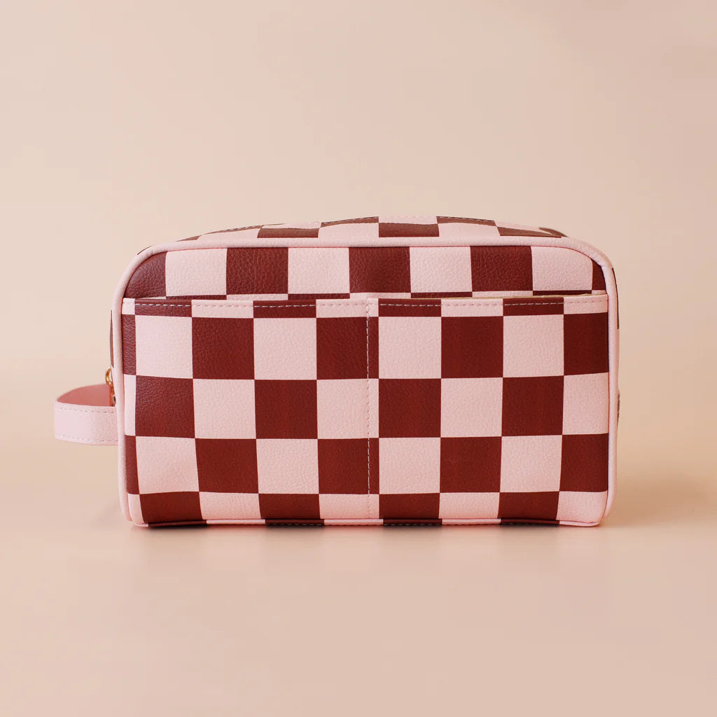 Fox + Fallow | Cherry Check Wash Bag