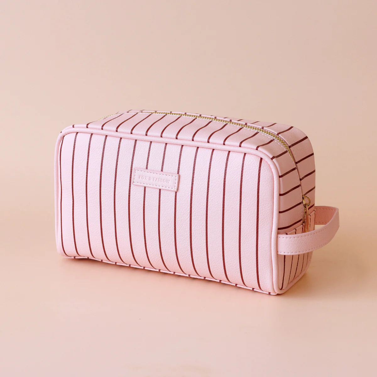 Fox + Fallow | Rosé Pinstripe Wash Bag