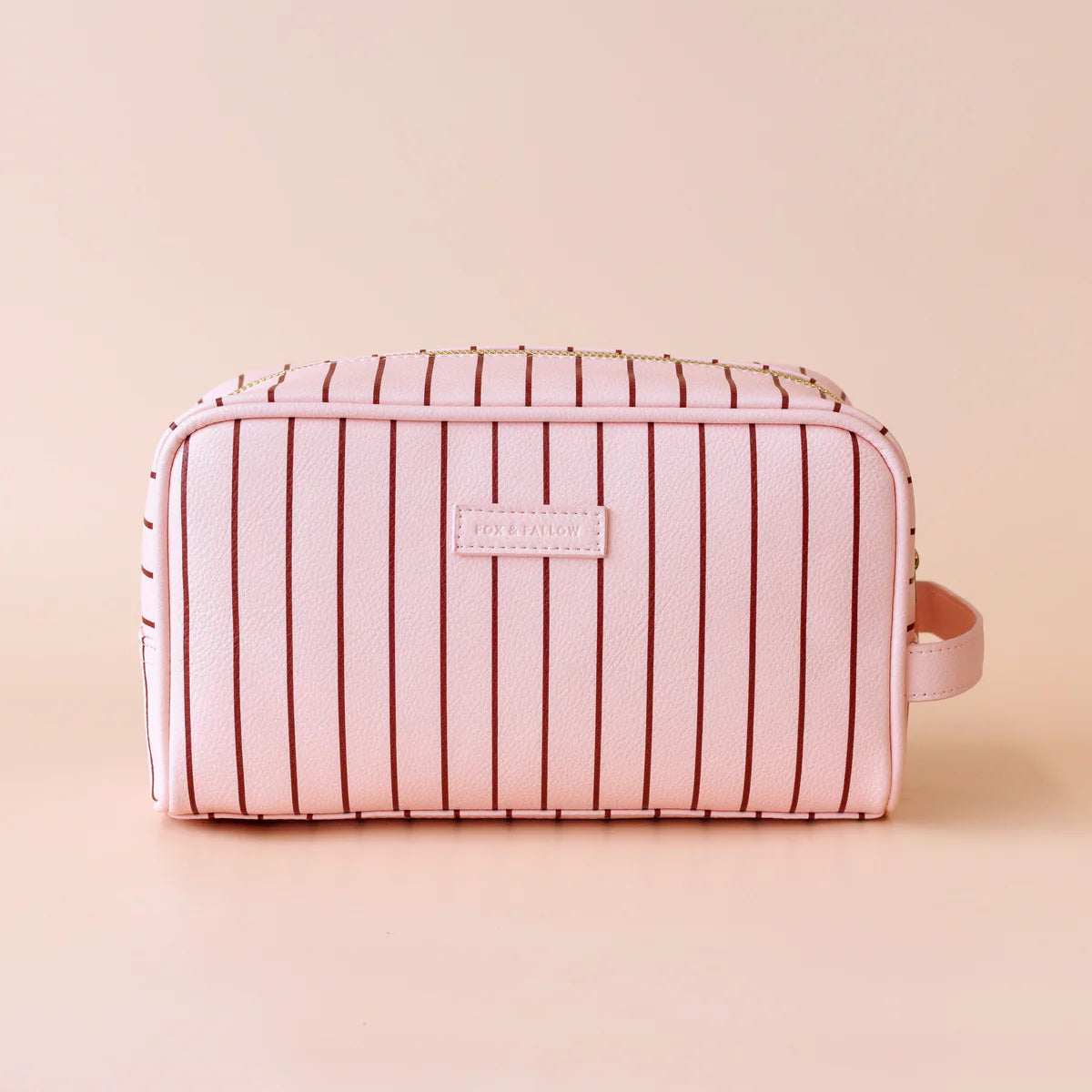 Fox + Fallow | Rosé Pinstripe Wash Bag