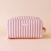 Fox + Fallow | Rosé Pinstripe Wash Bag