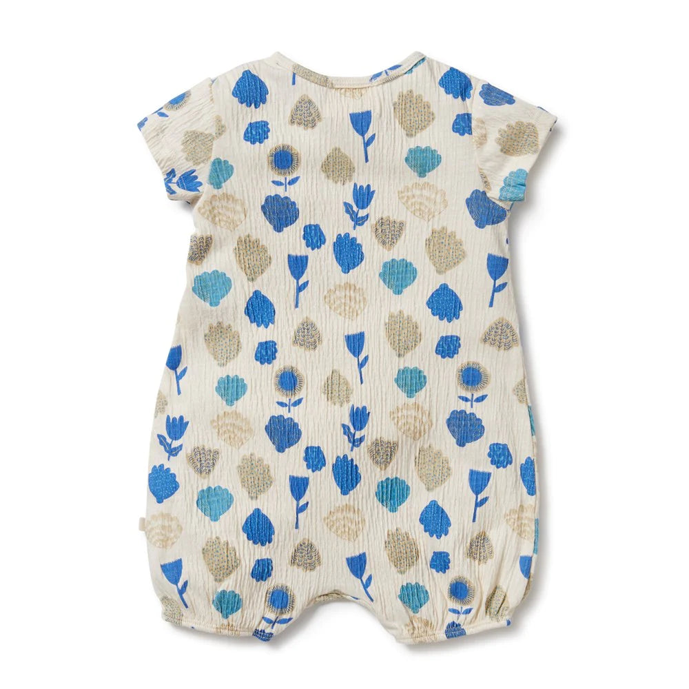 Wilson + Frenchy | Ocean Breeze Crinkle Henley Playsuit