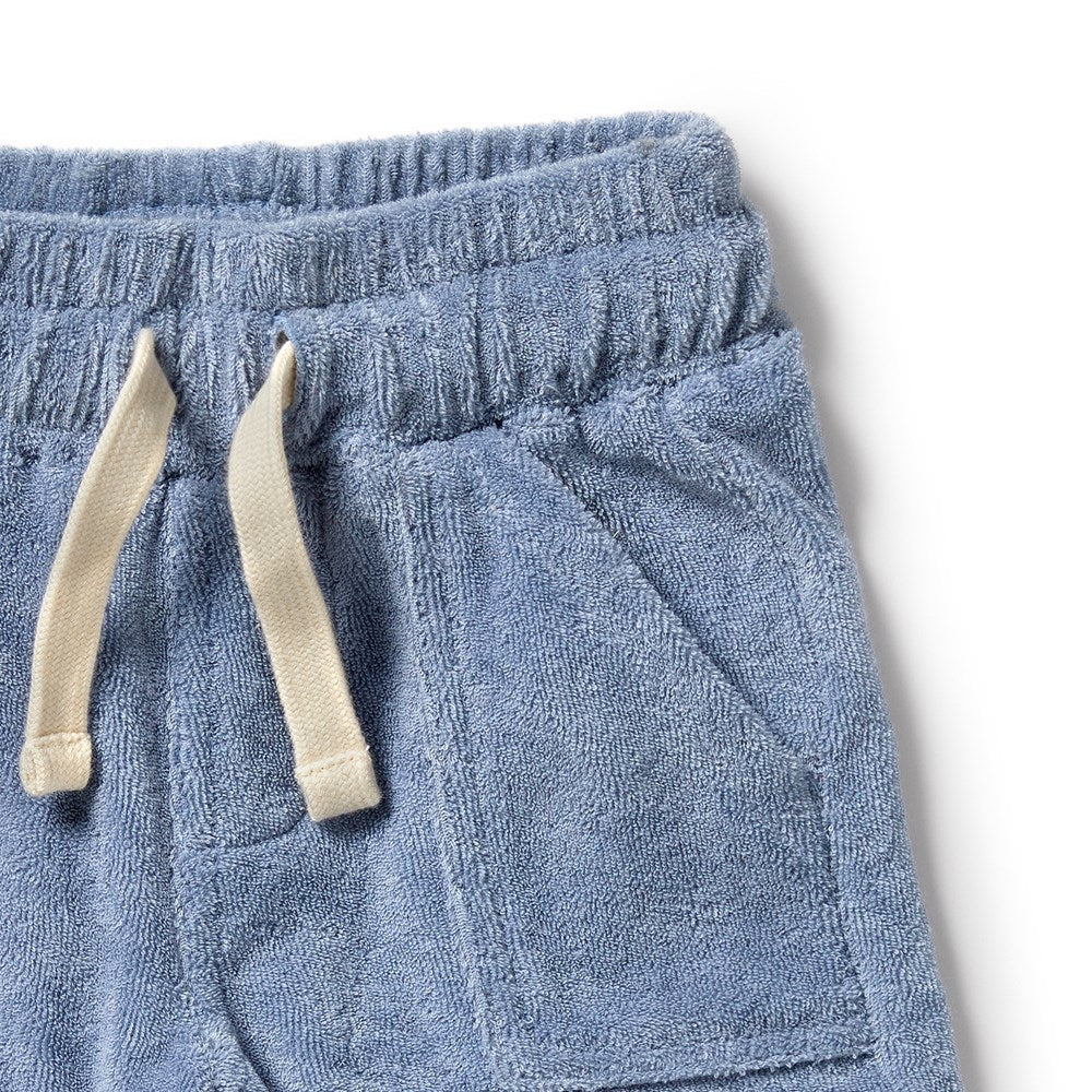 Wilson + Frenchy | Dusty Blue Organic Terry Shorts