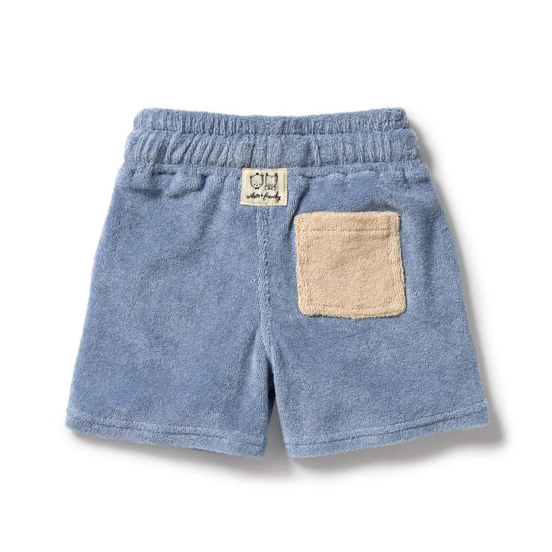 Wilson + Frenchy | Dusty Blue Organic Terry Shorts