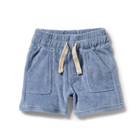 Wilson + Frenchy | Dusty Blue Organic Terry Shorts