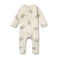 Wilson + Frenchy | Little Fantail Organic Pointelle Zipsuit