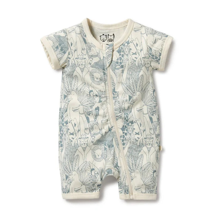 Wilson + Frenchy | Hello Friends Organic Boyleg Zipsuit