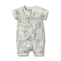 Wilson + Frenchy | Hello Friends Organic Boyleg Zipsuit