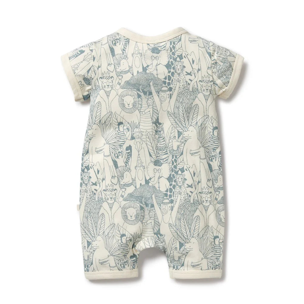 Wilson + Frenchy | Hello Friends Organic Boyleg Zipsuit