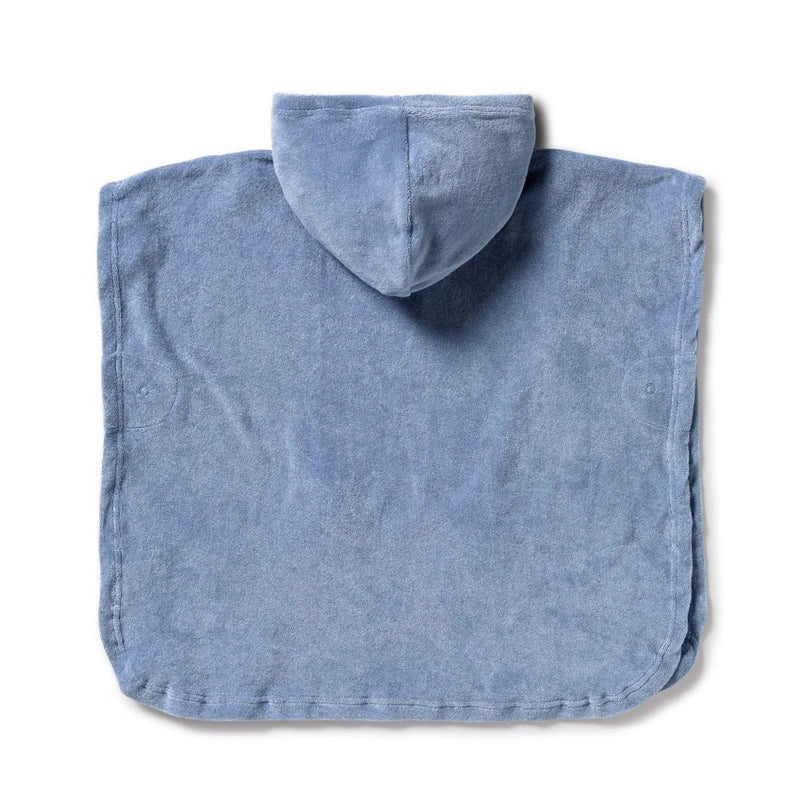 Wilson + Frenchy | Dusty Blue Organic Terry Hooded Towel